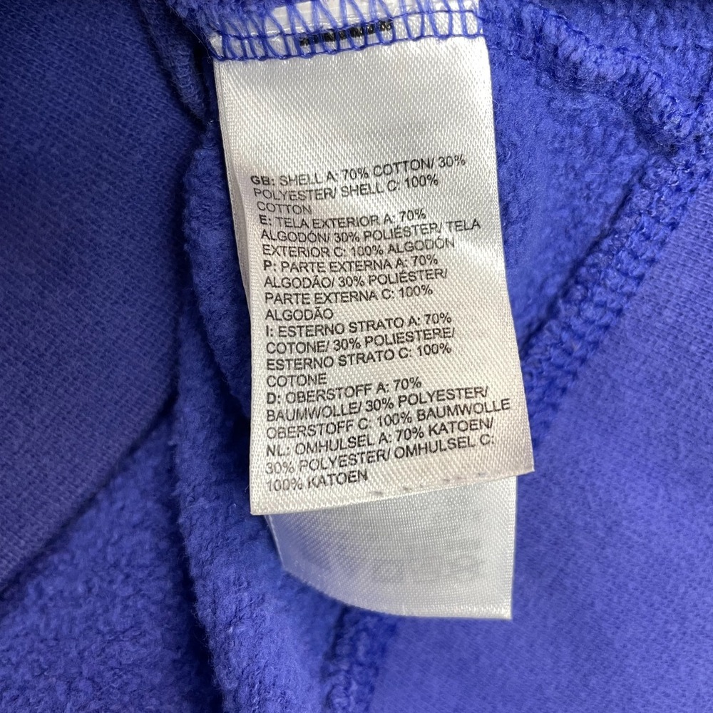 The North Face Hoodie Womens Medium Blue Fleece Lined Cotton Graphic Full Zip - Picture 5 of 14